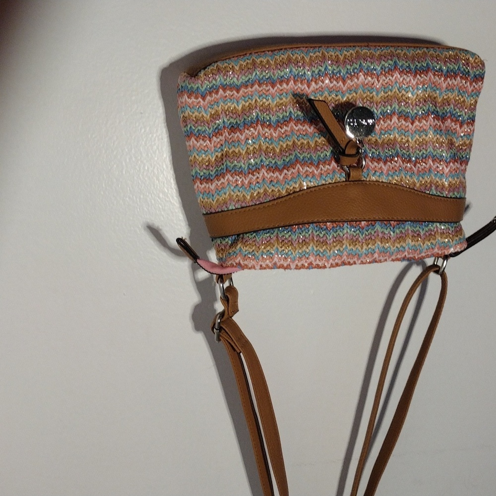 Rosetti Knitted Multi Color Glitter Shoulder Bag - image 2